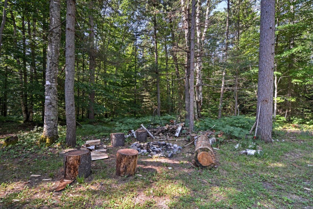 Cozy Manistique Cabin With Deck, Grill And Fire Pit! Βίλα Εξωτερικό φωτογραφία